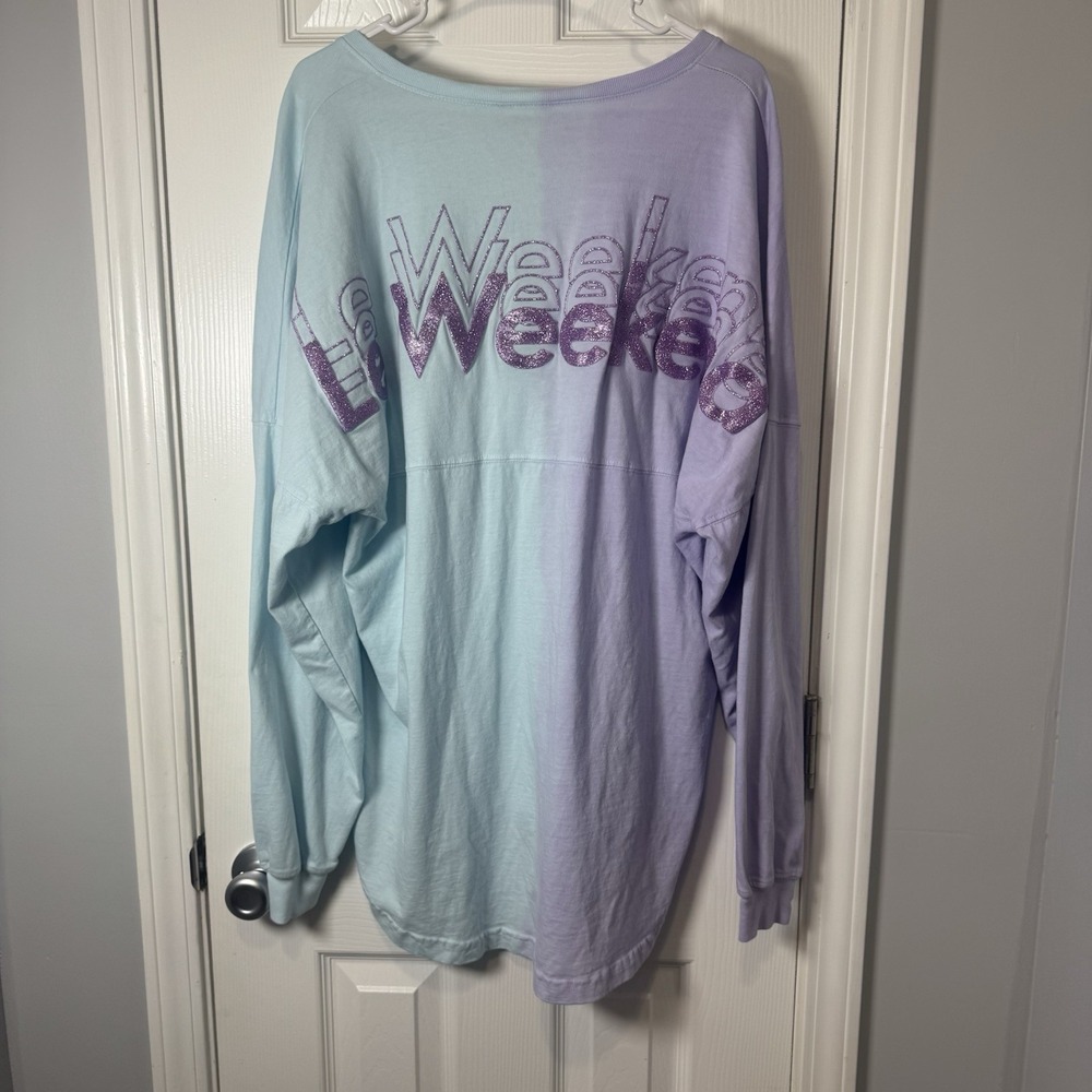 Spirit Jersey Shirt Womens XL Le Weekend Maui Ritz Carlton Ombre Purple Pullover